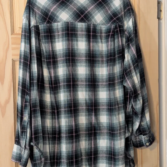 Women's Plaid Button-Up Shirt By Sonoma - Picture 6 of 6